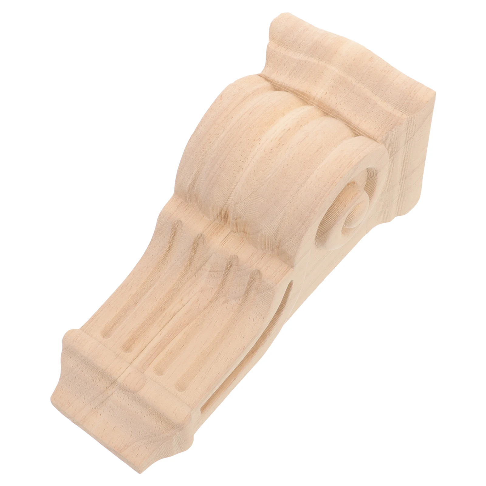 

Wood Carving Applique 8x17x8cm Solid Wood Stigma Decoration Corbels Furniture Carving Decorative Wooden Trim Home Wall Office