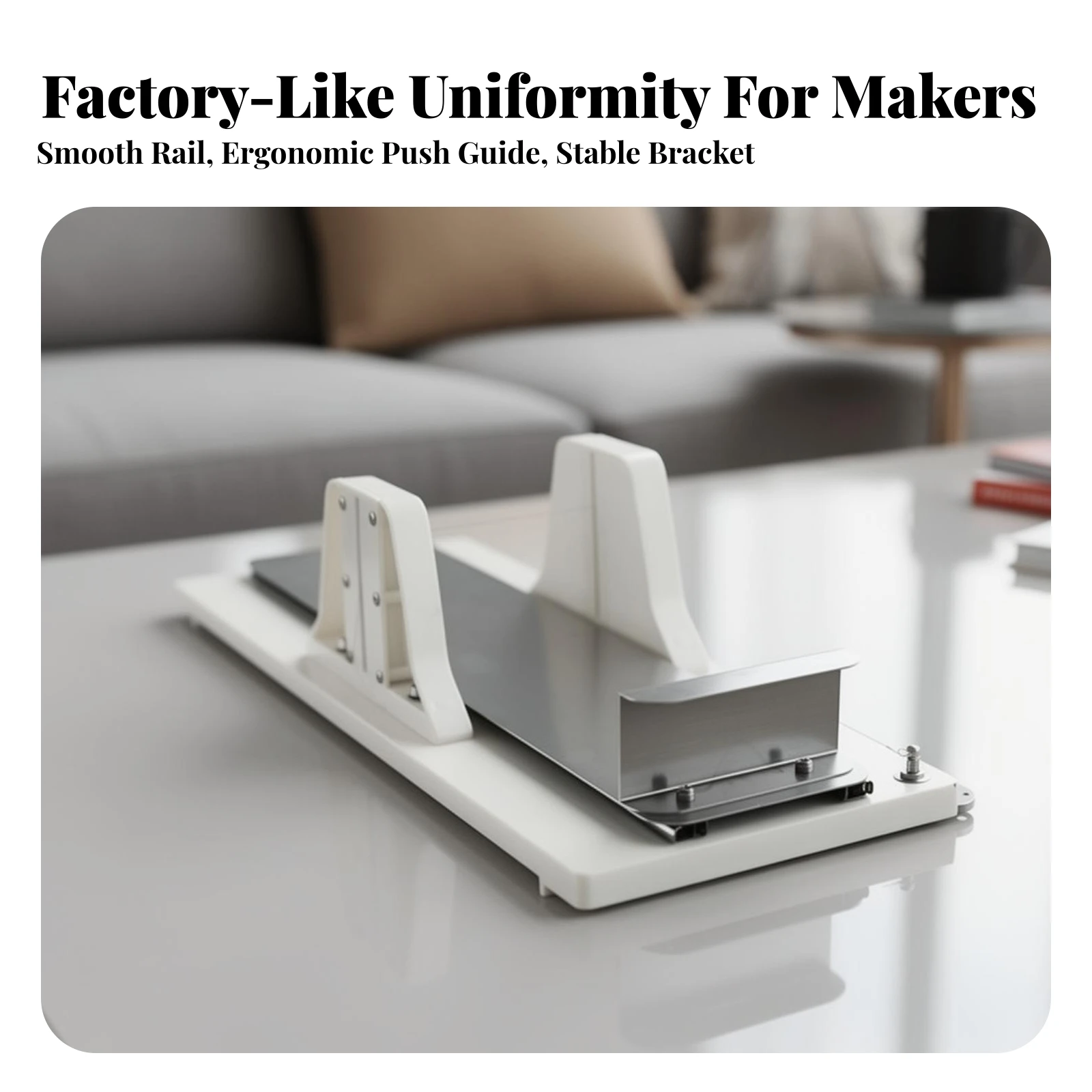 Manual Soap Cutting Tool with Sliding Platform and Track Guided Design for Home Studio Batch Soap Making