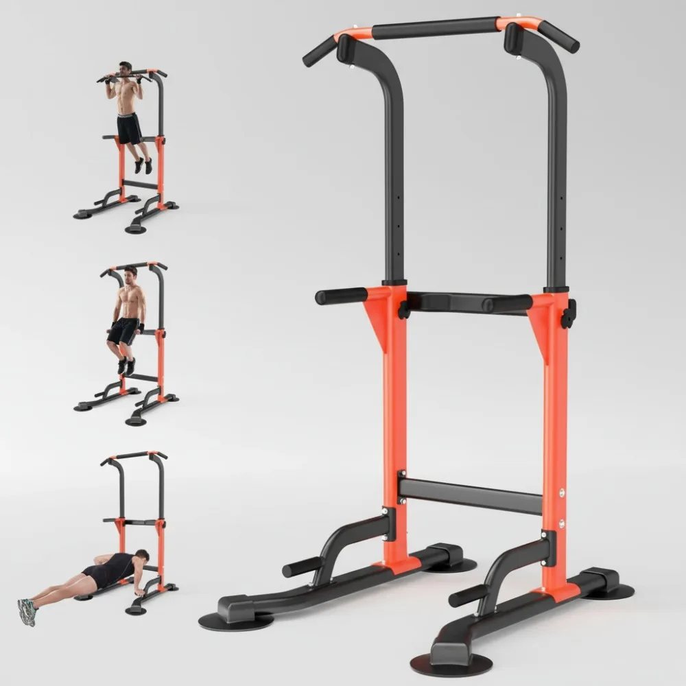 

Multifunctional Dip Station - Home Gym Strength Training Equipment for Pull-Ups Push-Ups 330Lbs Capacity
