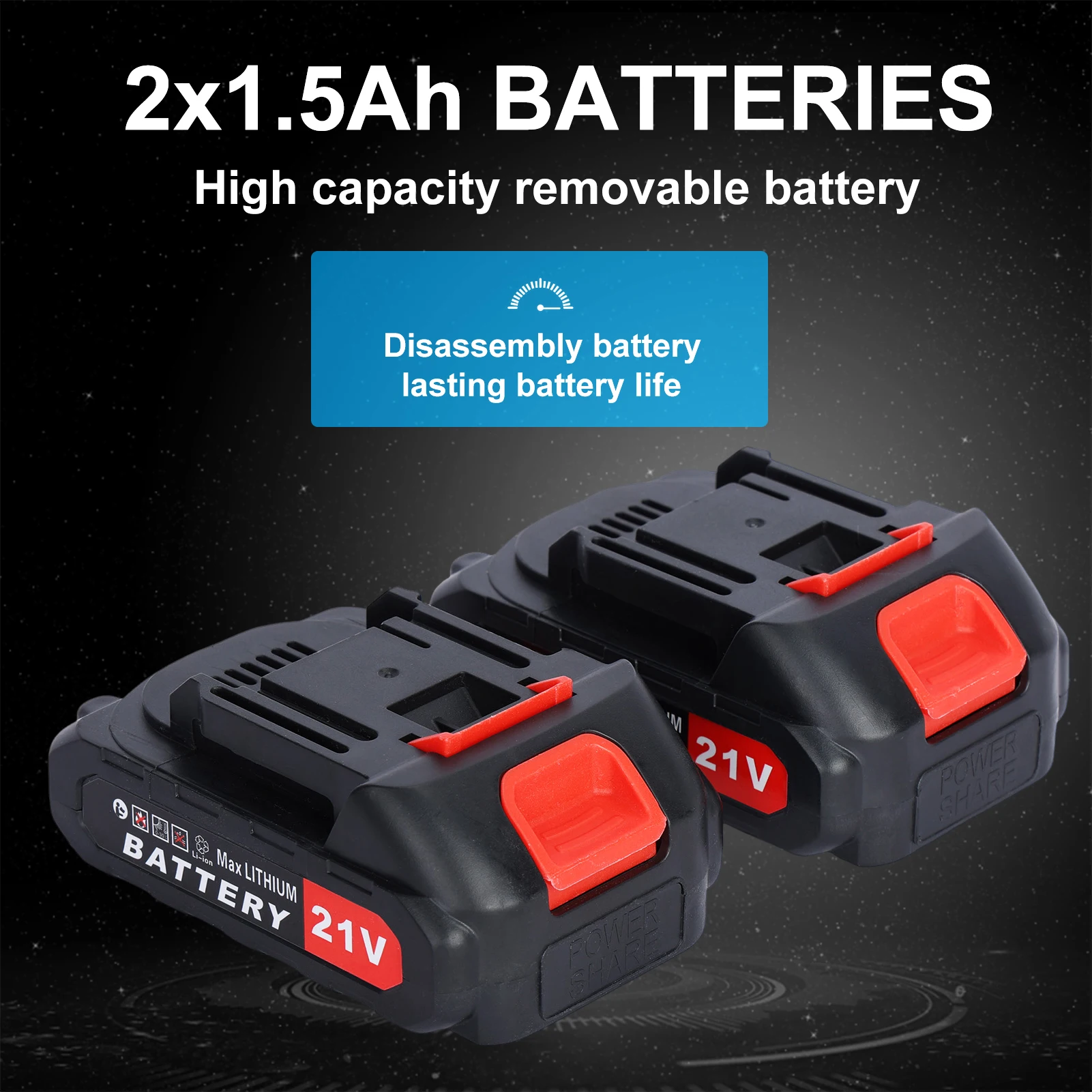 

Weed Eater Replacement Battery, 12/21V 1500/3000mAh Battery for Weed Mover, High Performance Rechargeable Weed Eater Battery