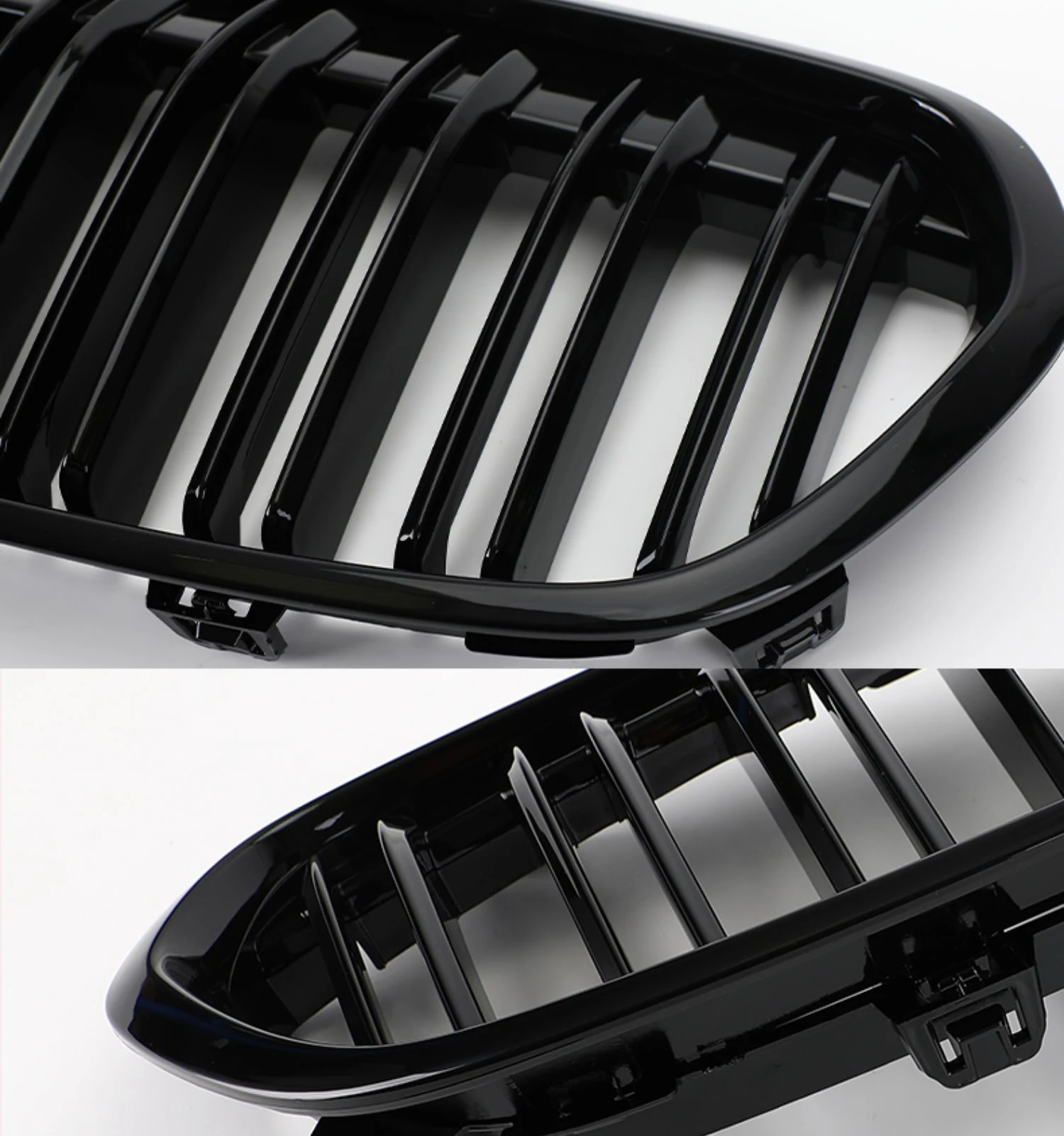 For BMW X5 F15 & X6 F16 Front Kidney Grilles, Black Silver Diamond Mesh Grill Replacement for sDrive25d sDrive35i 2014-2019