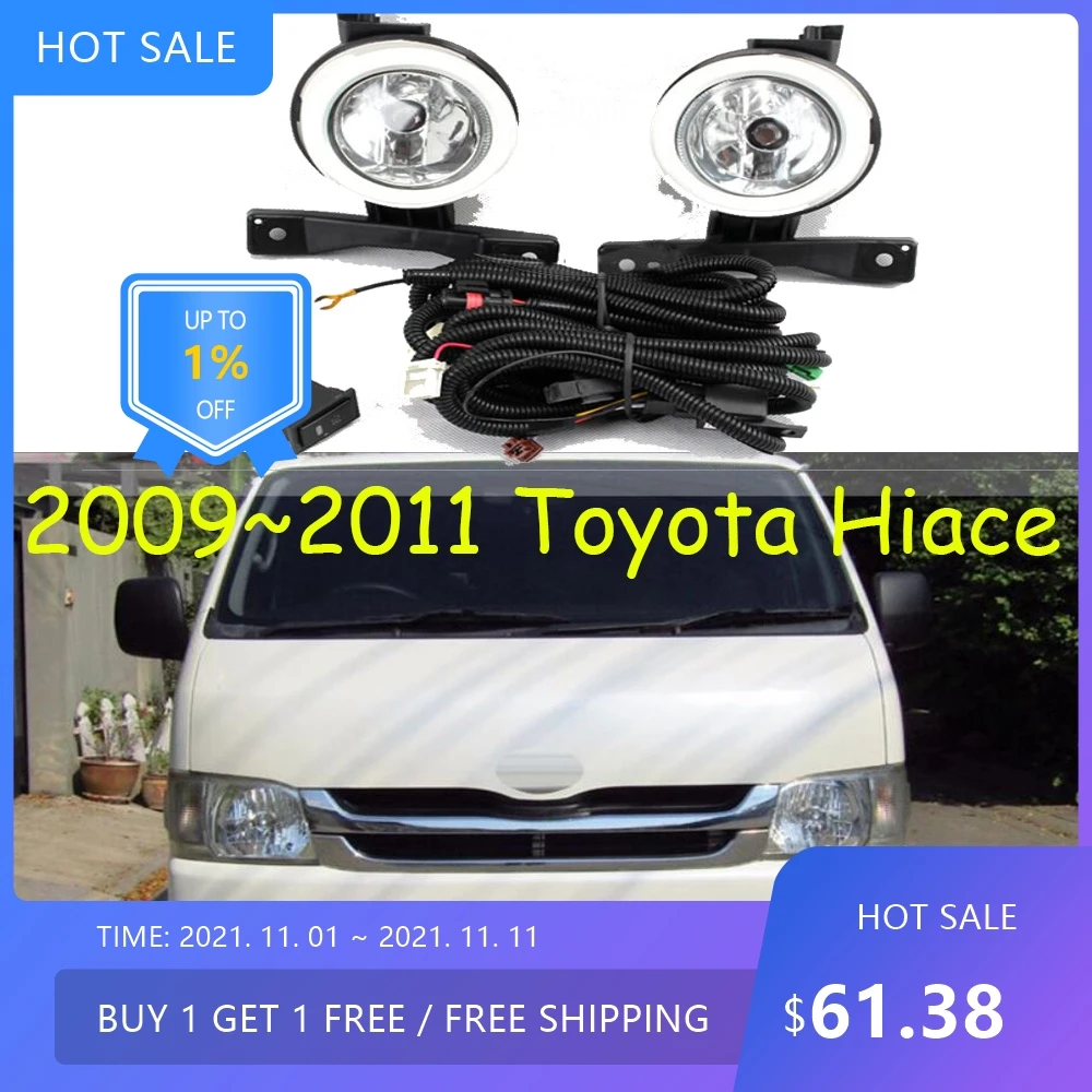 

auto bumper headlight for Toyota Hiace fog light 2009~2011y bulb 4300K Wire of hanress Headlamp for Toyota Hiace fog lamp
