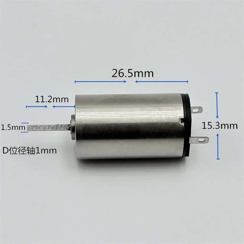 15mm*26mm Big Coreless Motor DC 5V-12V 12300RPM High Speed Strong Magnetic Large Torque D-shaft for Rotary Tattoo Machine