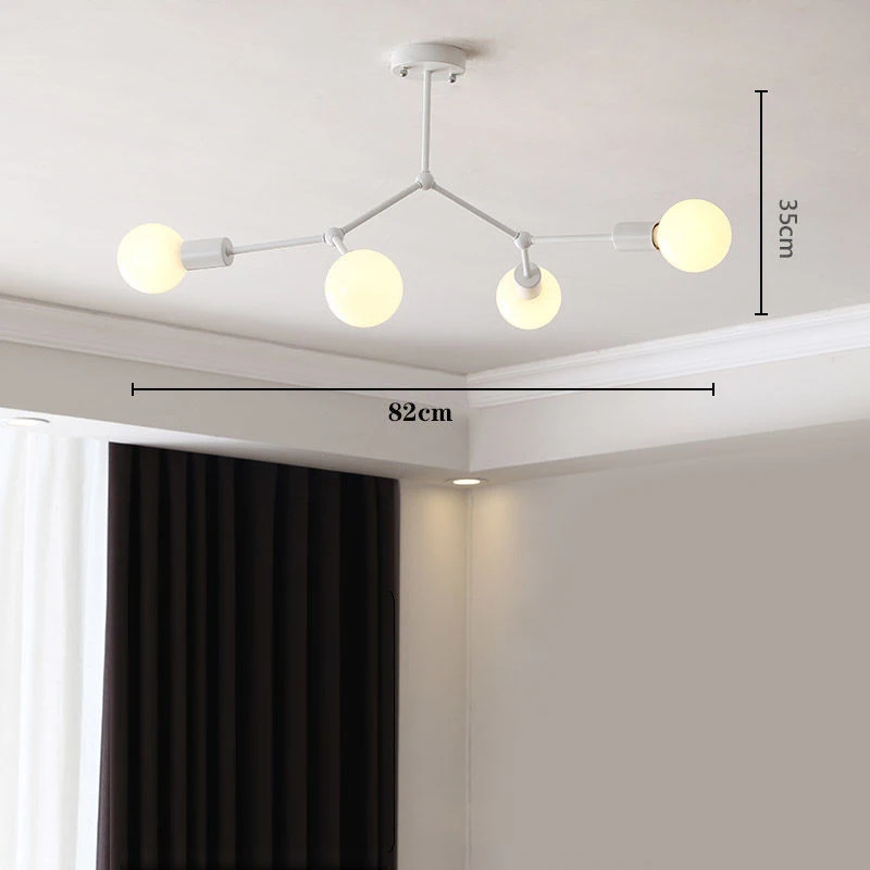 Nordic minimalist modern light luxury bedroom chandelier