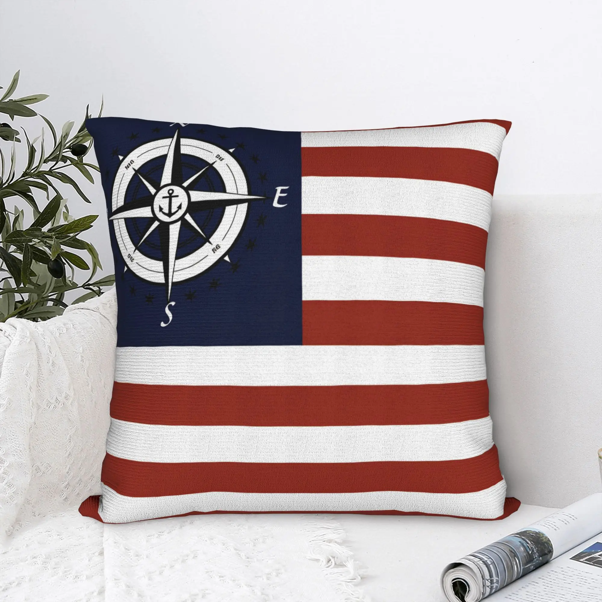 Nordic Dark Blue Nautical Collection Pillowcases  Fashion Pillow Case For Couch Sofa Bedroom Square Pillow Cover