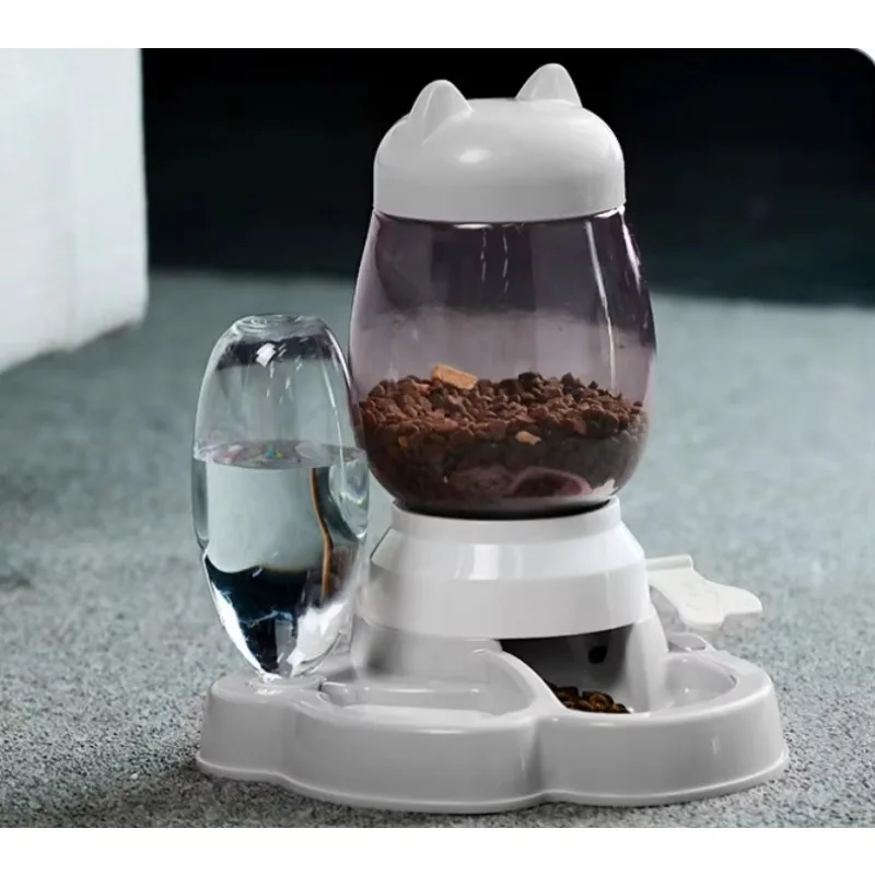Pop 2.2L Food Storage 650ML Water Storage Pet Automatically Feeder Bowl 2 In 1 Dog And Cat Food Water Feeder
