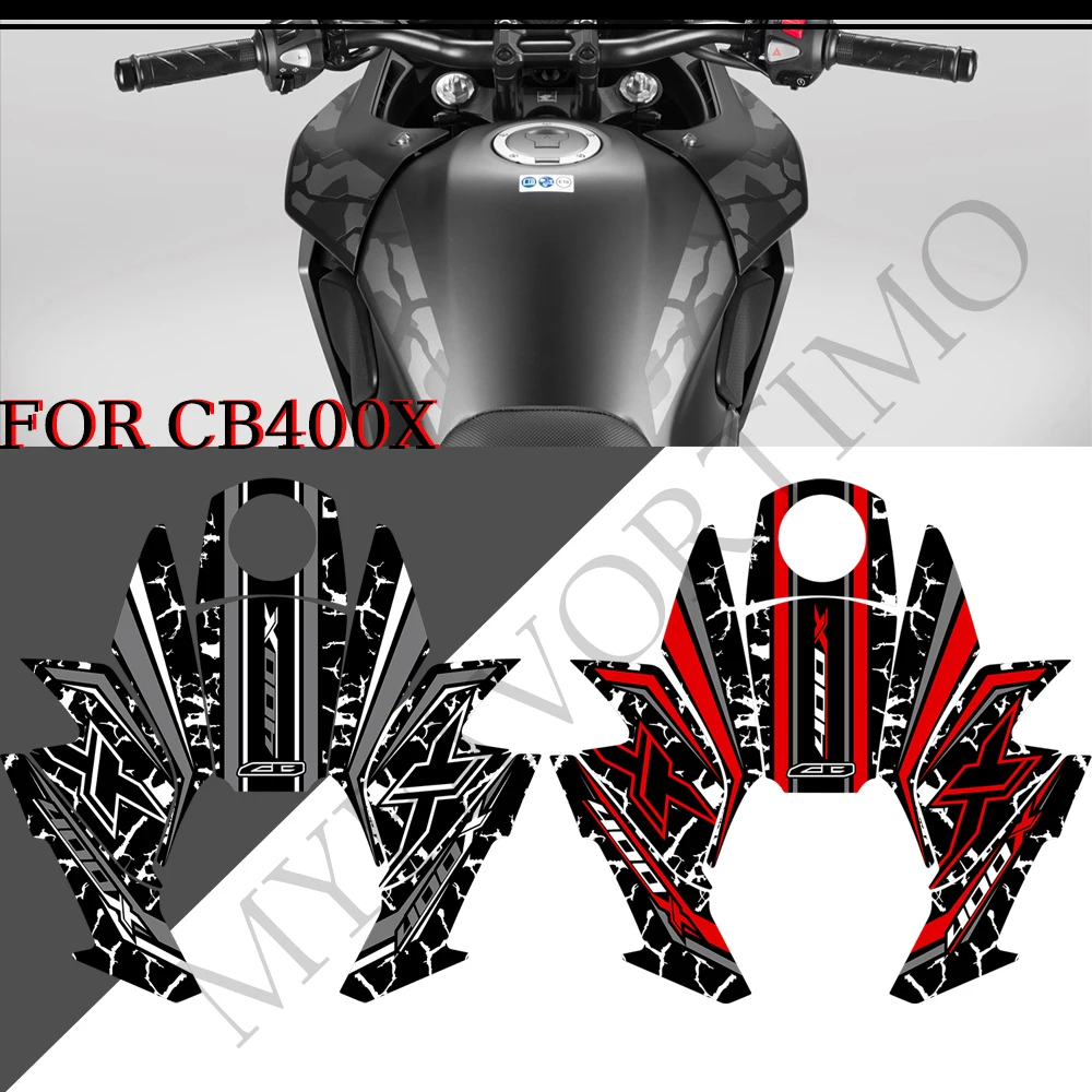 

Tank Pad Sticker Anti-scratch Motorcycle Protector Helmet Emblem Trunk Luggage Fairing Fender Set Decal For Honda CB400X CB 400X