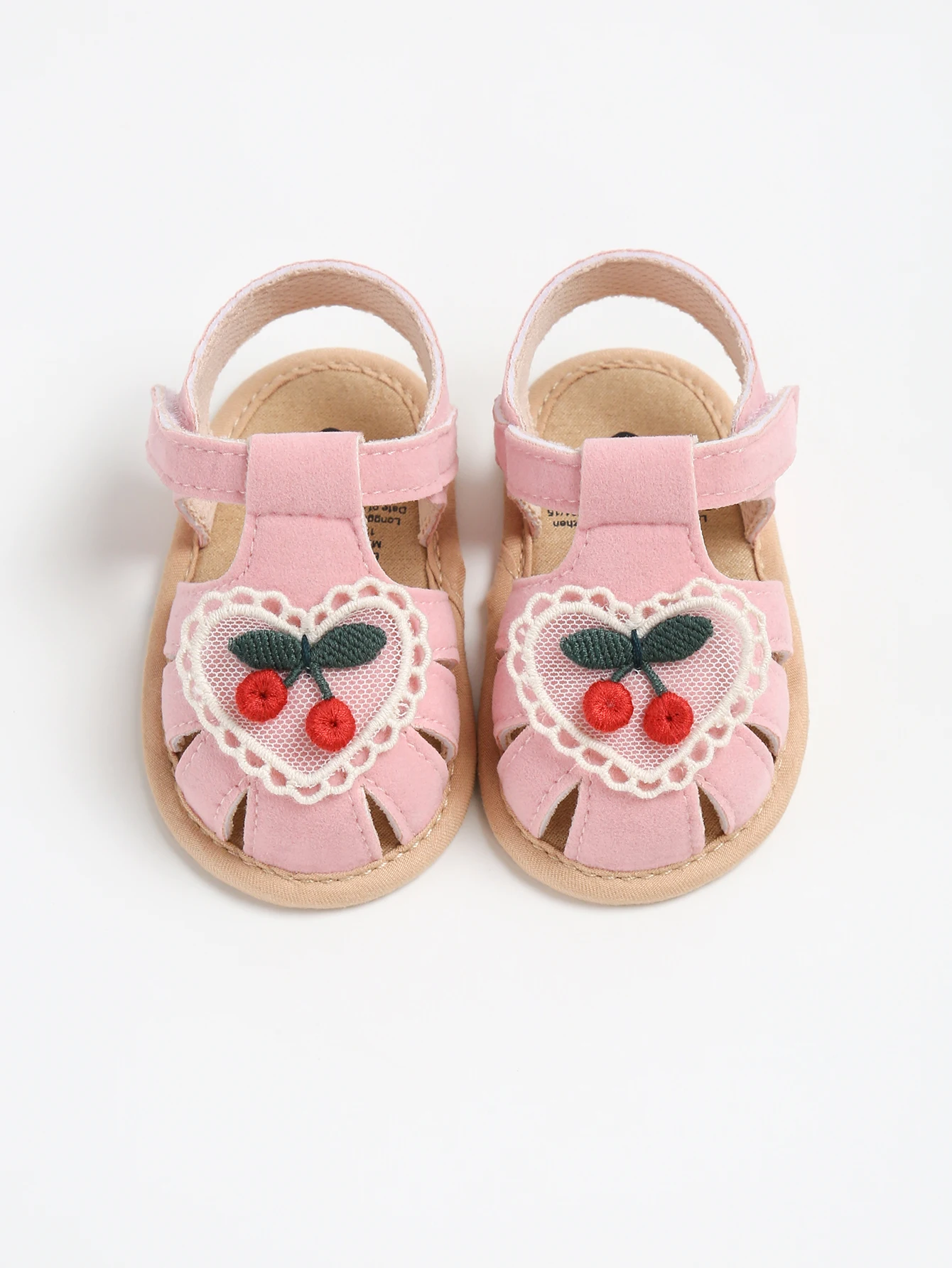 صنادل للفتيات الصغيرات أحذية صيفية من قماش الكرز أحذية أطفال حديثي الولادة أحذية المشي الأولى