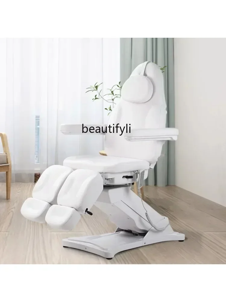 Cama de tatuaje inclinada para salón de belleza, estiramiento eléctrico especial, microplástico, bordado, pierna dividida, Dental