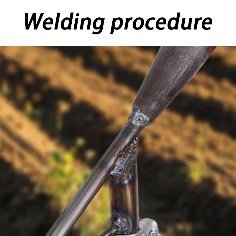 Imagen 6: Azada triangular multifuncional agrícola, azada manual para excavar granos con rueda, herramienta manual para desmalezar y aflojar