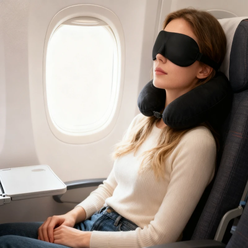 3D-konturierte Schlafmaske, 100 % lichtblockierende Augenmaske, ultraweiches, hautfreundliches Material, atmungsaktive Augenabdeckung für Ruhe, Reisen, Yoga