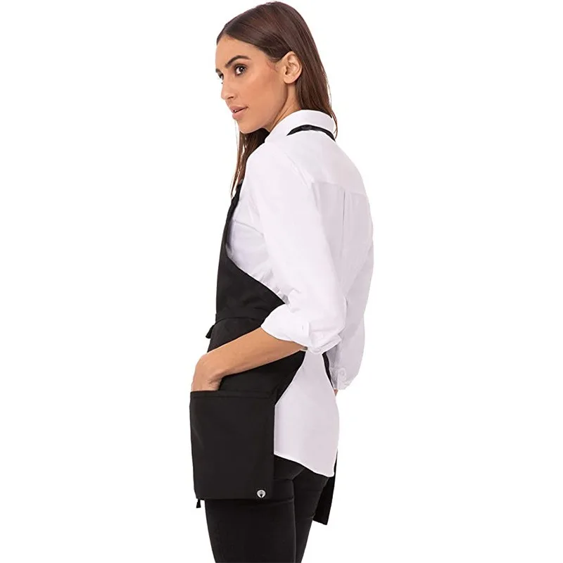

Fashion apron 3 Pocket Adjustable Neck Apron Home Cooking, Coffee Shop Catering Service Attendant Work Apron