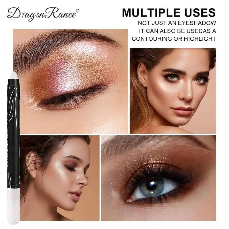 1Pc Metallico Viola Ombretto Matita Glitter Baco Da Seta Liner Penna Evidenziatore di Lunga Durata Oro Blu Crema Ombretto Stick Trucco