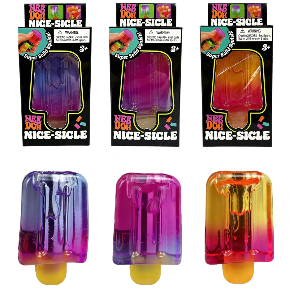 Schylling Needohs Nice Cube Sensorischer Würfel Nice-Sicle Stressabbau-Quetschwürfel Anti-Angst-Quetschobjekt für Konzentration bei ADHS-Personen