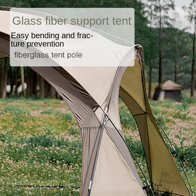 8-10Person Outdoor Camping Dome Tents Light Luxury Round Big Canopy Large Awning Pergola Tent Family Party Picnic Rainproof Tent