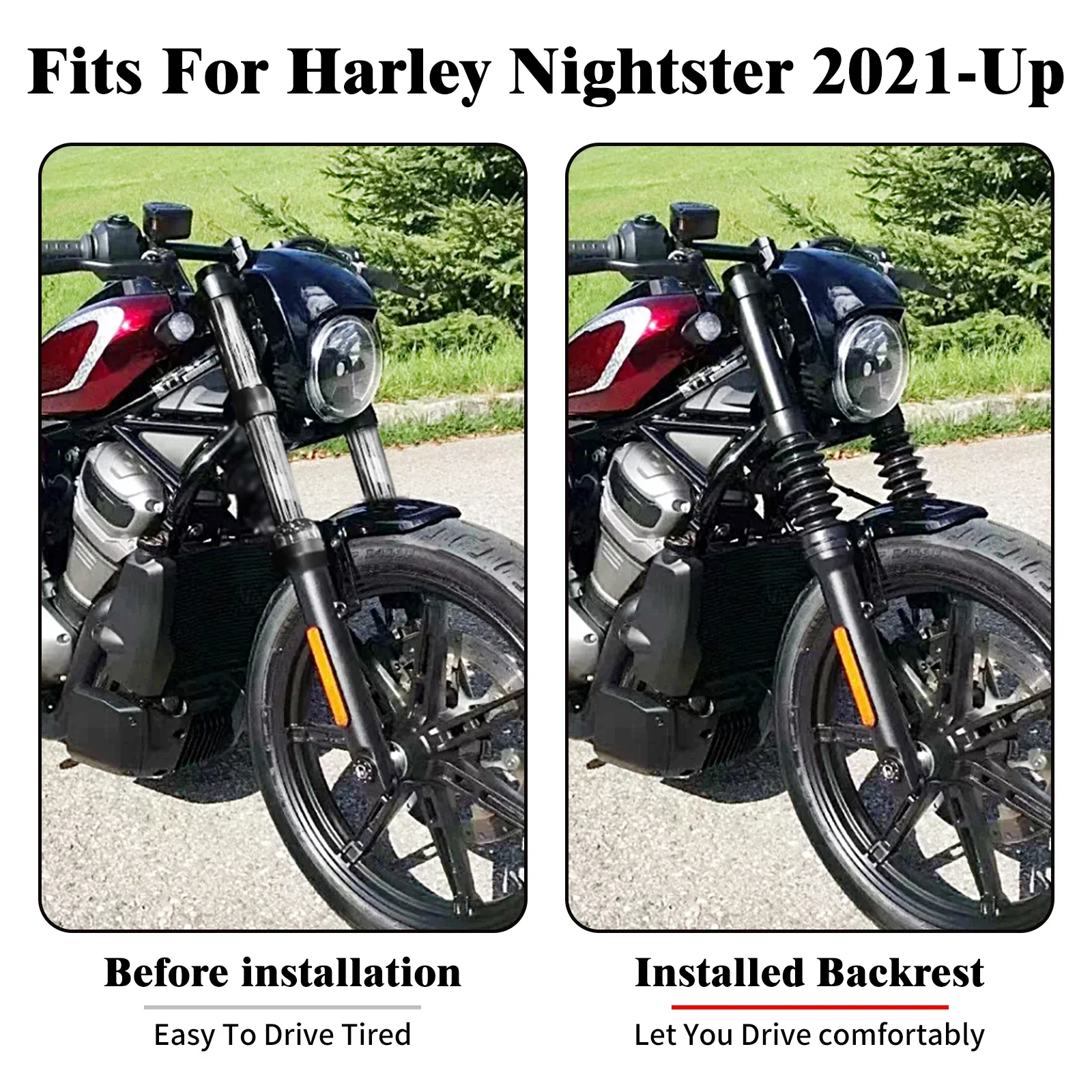 Motorcycle Fork Boots Tube Cover Aluminum Black Front Shock Slider Shield For Harley Nightster 975 RH975 RH 975 Model 2021-Later