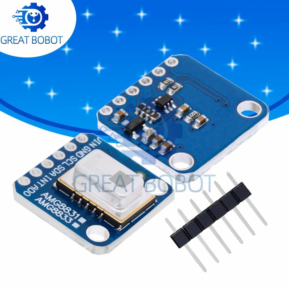 GY-AMG8833 8x8 Thermal Imaging Module: AMG8833 Temperature Sensor (3V-5V) – Works with Raspberry Pi