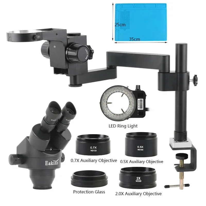 3.5X-100X 200X Simul Focul Parfocal Stereo Trinocular Microscope Objective Lens 55MP 48MP 24MP 4K HDMI USB Type C Digital Camera