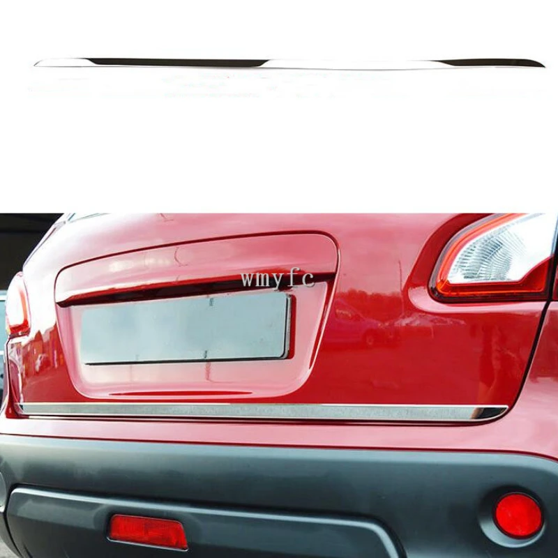 For Nissan Qashqai +2 2007 - 2010 2011 2012 2013 J10 Chrome Rear Trunk Tail Gate Door Cover Molding Strip Trim Car Styling