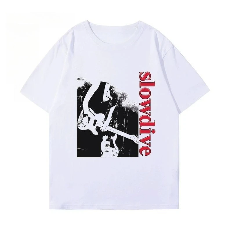 

Мужские и женские модные футболки с короткими рукавами из чистого хлопка Slowdive Souvlaki Tour 1994, полоса для медленного дайвинга, ретро