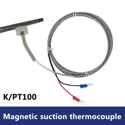 Magnetic Thermocouple Type K /pt100 -200+450 °C Handheld Surface Temperature Sensor DIA 20mm Shielded Miniature Connector