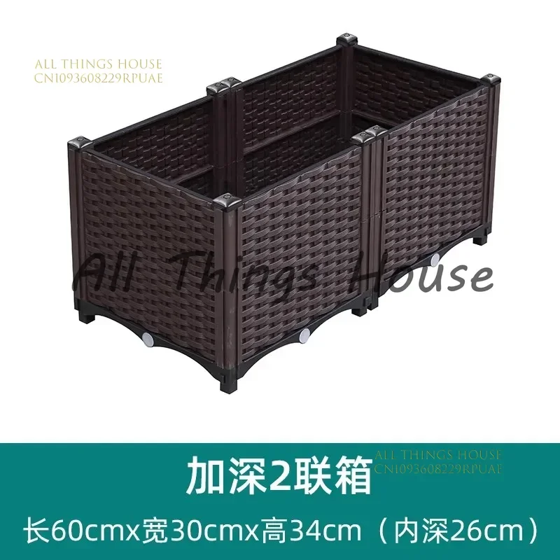 مناسبة لصناديق الزهور، وصناديق الزراعة الخارجية، وشرفات الفناء البلاستيكية الكبيرة جدًا، وصناديق خاصة لزراعة الخضروات #2