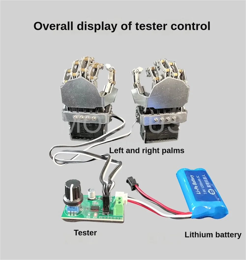 Geassembleerde Metalen Biomimetische Mechanische Palm Met Servo, Vijf Vinger Robot, Robotarm, Grijper, Maker Onderwijs Diy