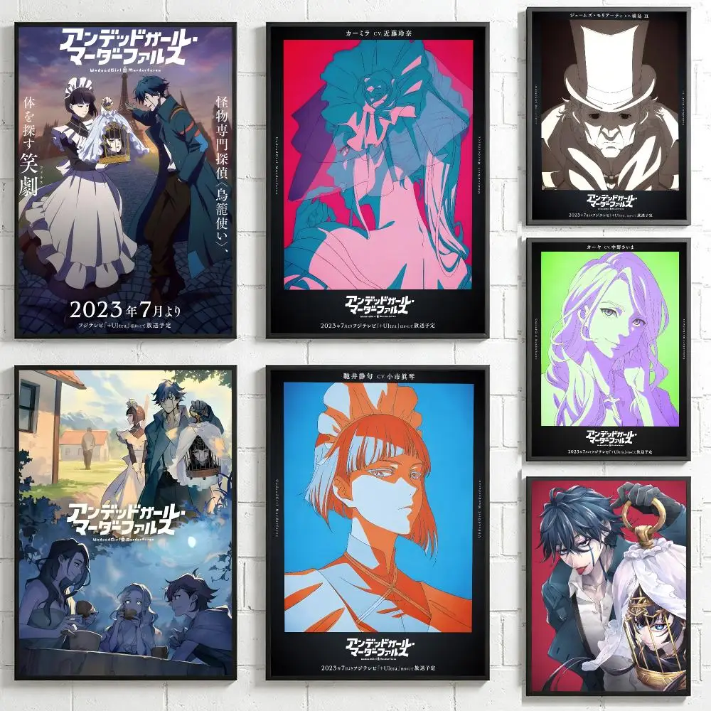 anime Undead Girl Murder Farce Poster HD Poster Retro Industrial Style Suitable for Living Room Bar Corridor and Gift Giving