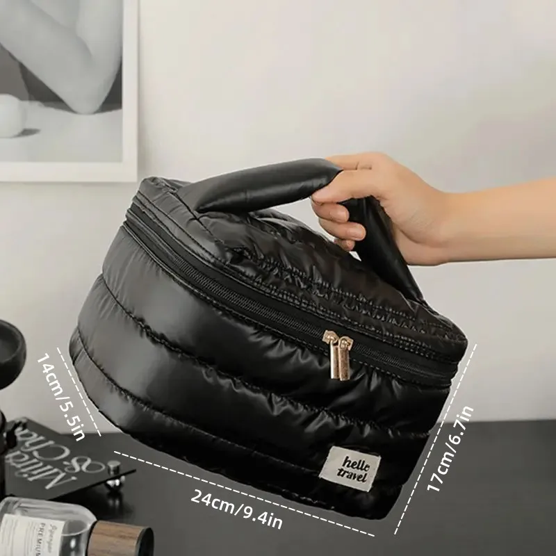 2 unids/set bolsa de maquillaje de moda de gran capacidad bolsa de aseo multifuncional de viaje portátil bolsa para el cuidado de la piel conjunto de bolsa de cosméticos impermeable