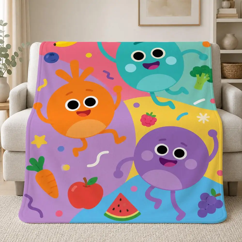 Cute Educational Kids Cartoon Bumble Nums Throw Soft Plush Flannel Throw Blanket Sofa Bed Travel Home Decor