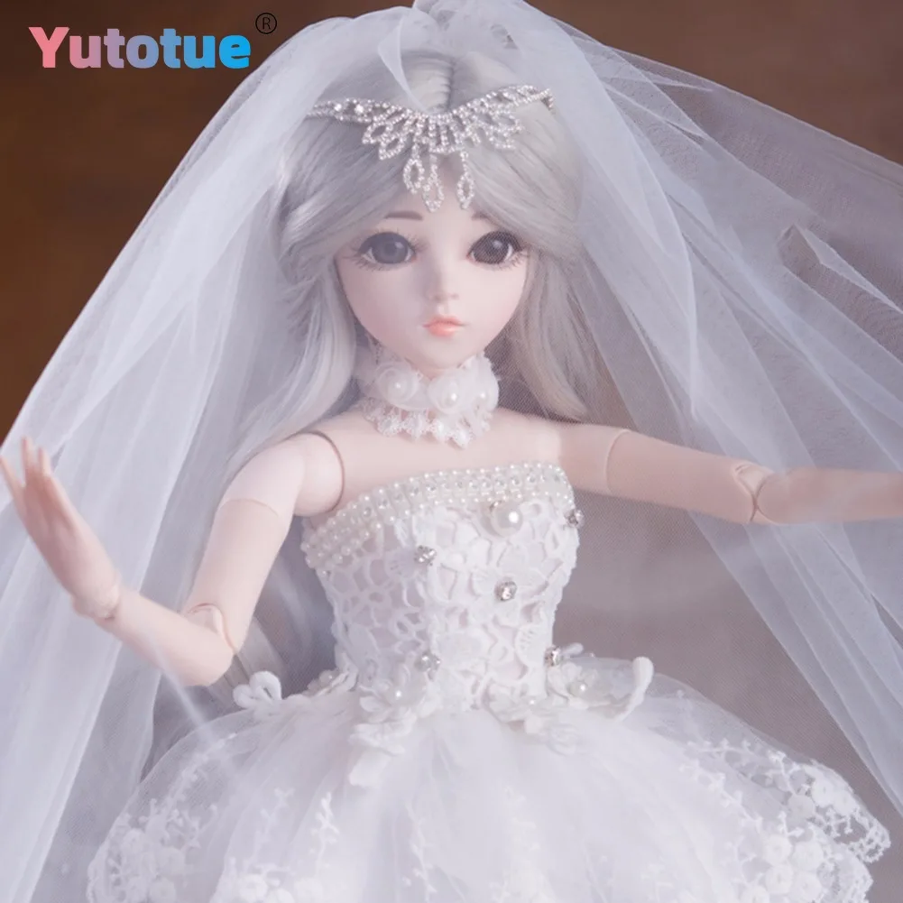 

YUTOTUE 60cm BJD Doll 1/3 Ball Jointed Bride Girl Dolls with Princess Dress Clothes Wigs Shoes Gift Toy