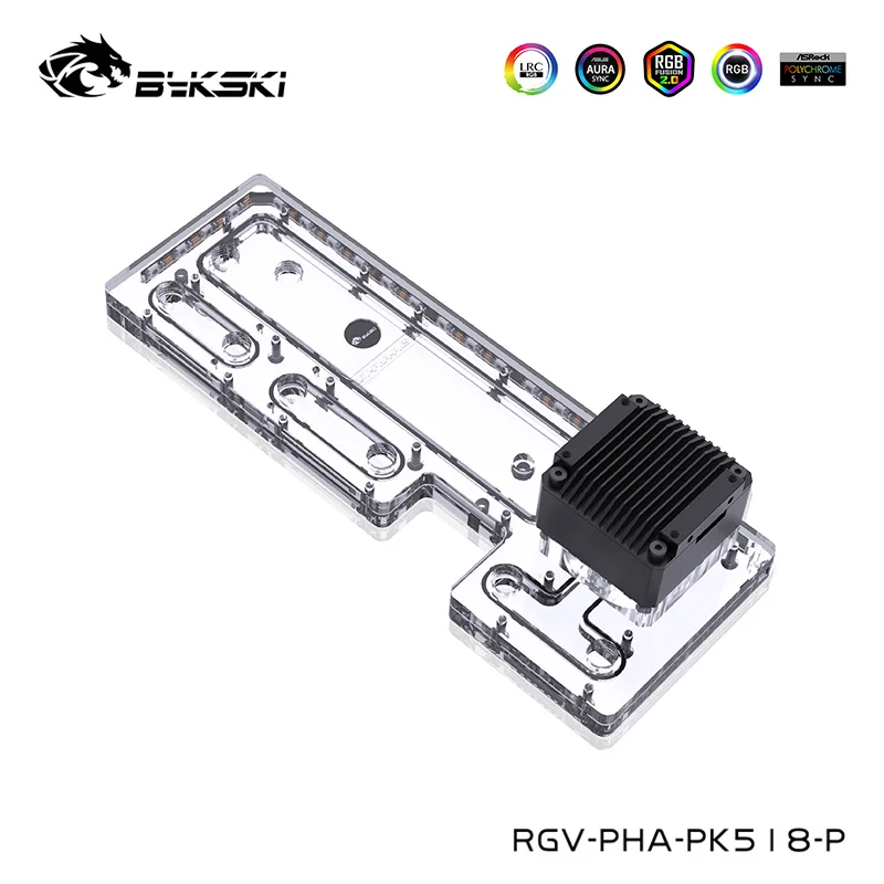 Bykski Water Tank For Phanteks PK518,600S,P500,600A Computer Case,Distro Board,Water Cooling Reservoir, RGV-PHA-PK518-P