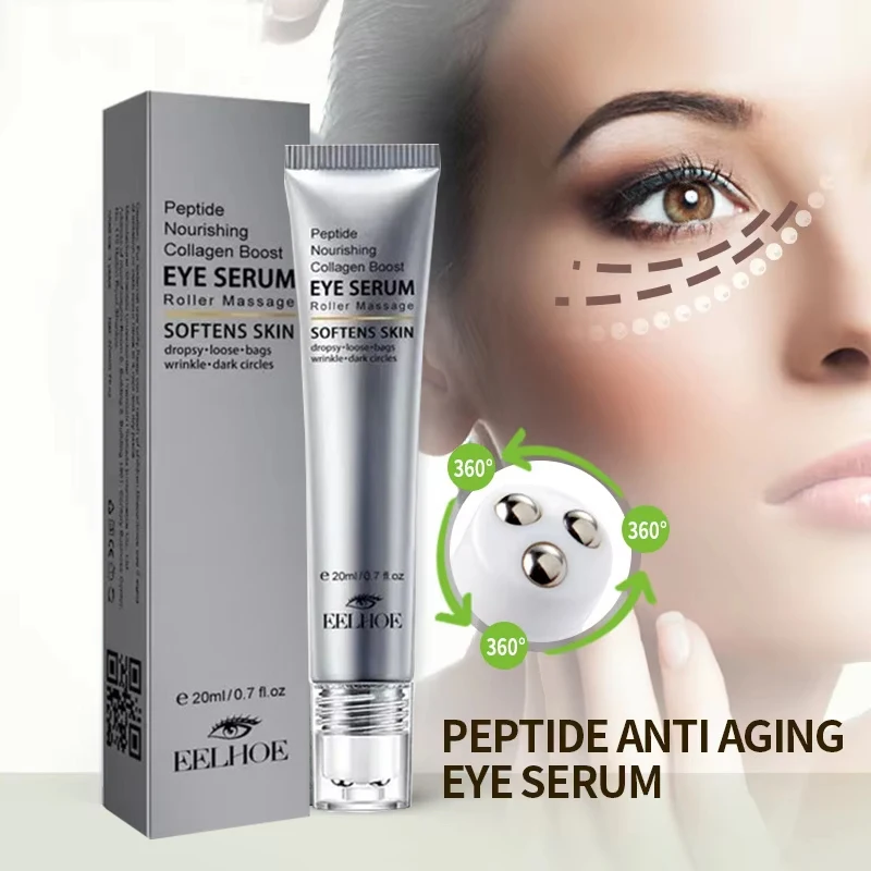 

Anti Dark Circles Eye Serum Peptide Eye Serum Anti Wrinkle Face Care Roller Massager Eye Care