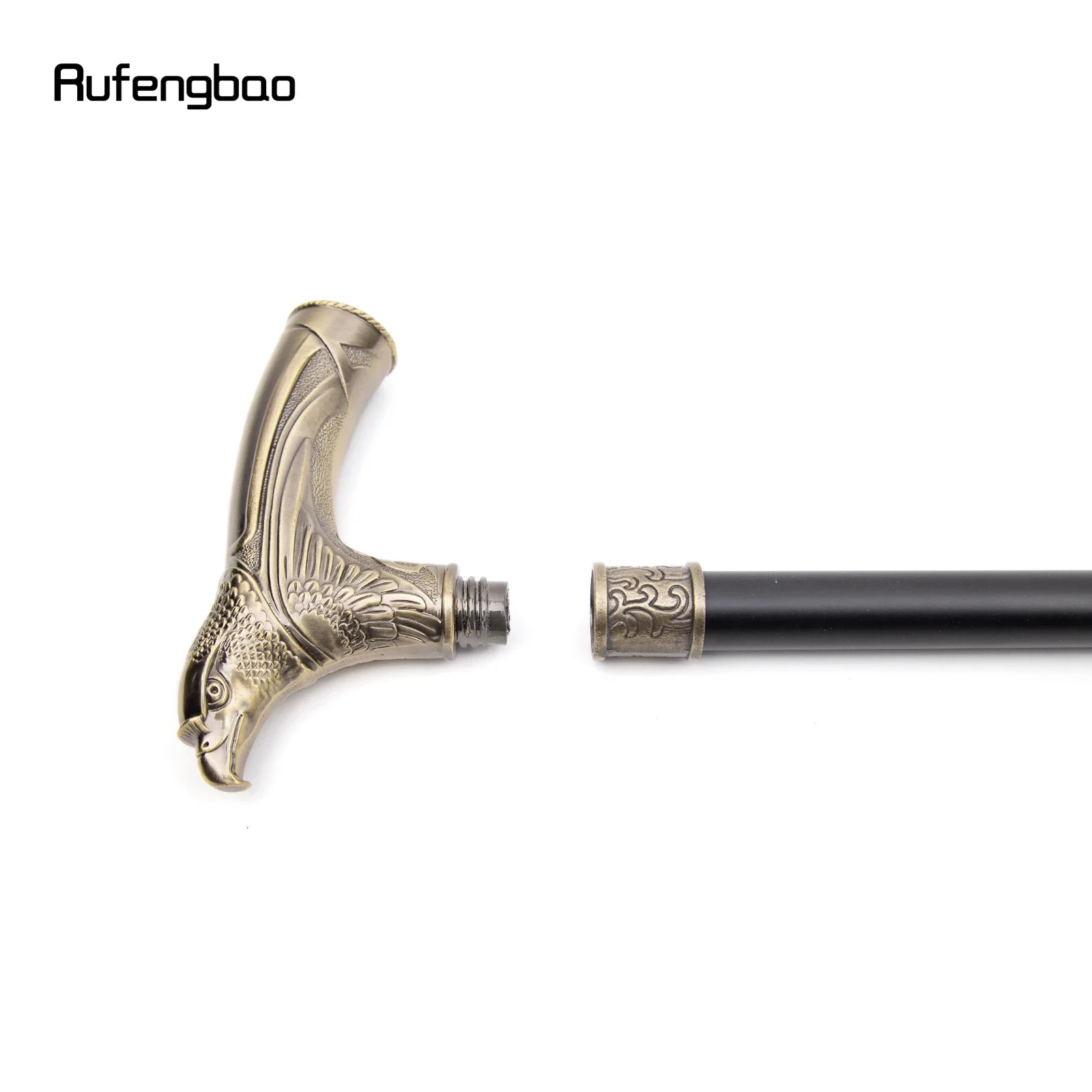 Koperachtige Adelaar Hoofd Met Strass Stok Party Mode Wandelstok Cospaly Riet Knop Crosier 90cm Prestaties Podium Riet