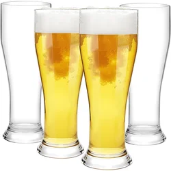 MICHELY 2/4PCS Set Unbreakable Tall Plastic Transparent Beer Cup Tritan Plastic Wheat Beer Cup Suitable For Party Football Party