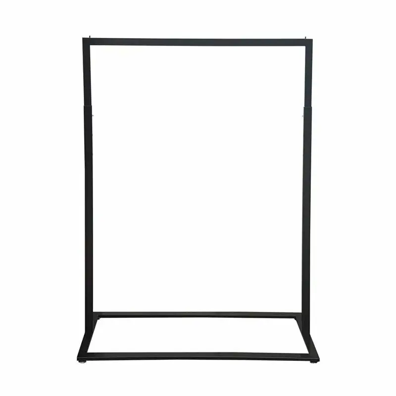 Perchero delgado personalizado de Boutique con Base cuadrada, riel resistente para ropa y ropa