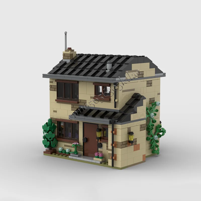 1166 pçs requintado vintage casa residencial blocos de construção arquitetura modelo exibição decoração brinquedos para crianças montagem presentes