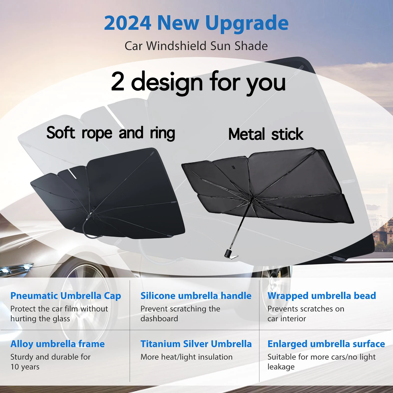 Auto Windscherm Zon Schaduw Paraplu Opvouwbare Zonnescherm Voorruitkap Voor UV Ray Block Warmtebescherming Parasol Voorruit Straling en Warmte
