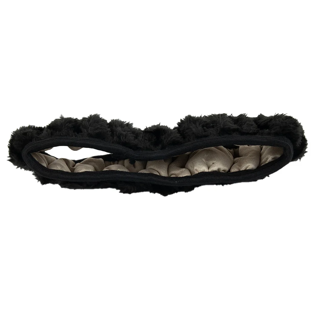 Steering Wheel Cover for 38cm Diameter Wheels Using Dense Plush Fabric with Non-Slip Characteristics and Low Maintenance Needs