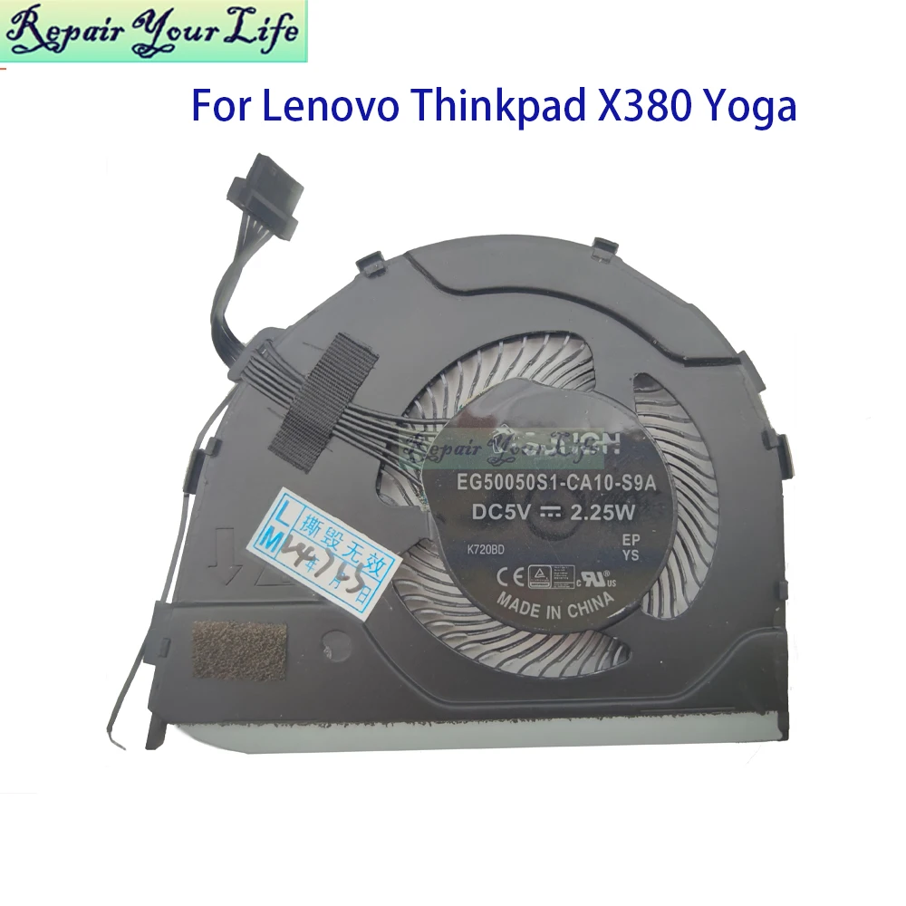 Notebook Cooler Fan For Lenovo ThinkPad X380 Yoga 260 370 20LH, 20JH 20FD Laptop CPU Cooler Radiator EG50050S1-CA10-S9A 02DA165