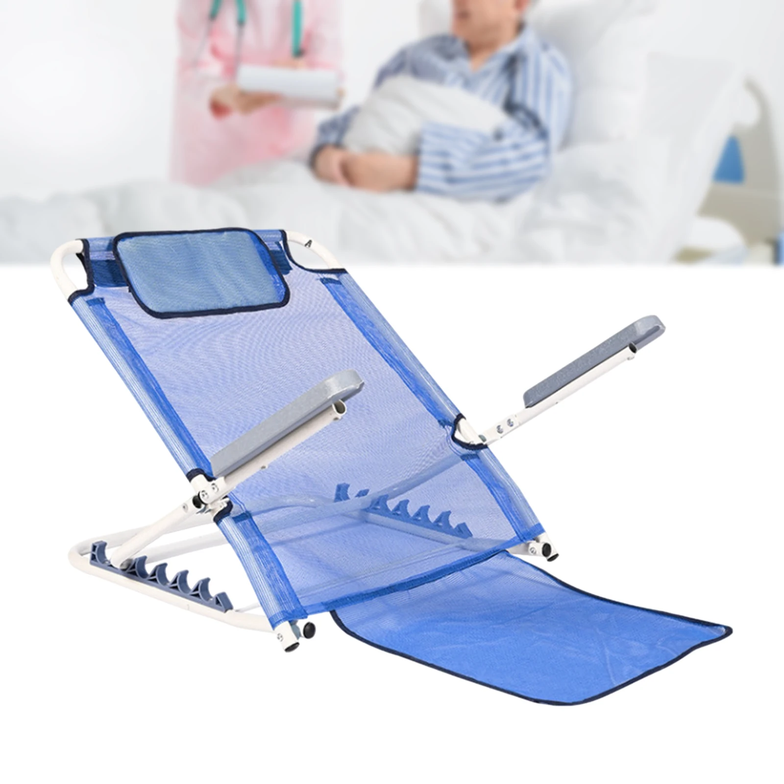 Floor Beach Chair with Backrest Folding Comfortable for Elderly Bleacher Cushion Seat Pad Non Slip Cushion Bed Backrest Support