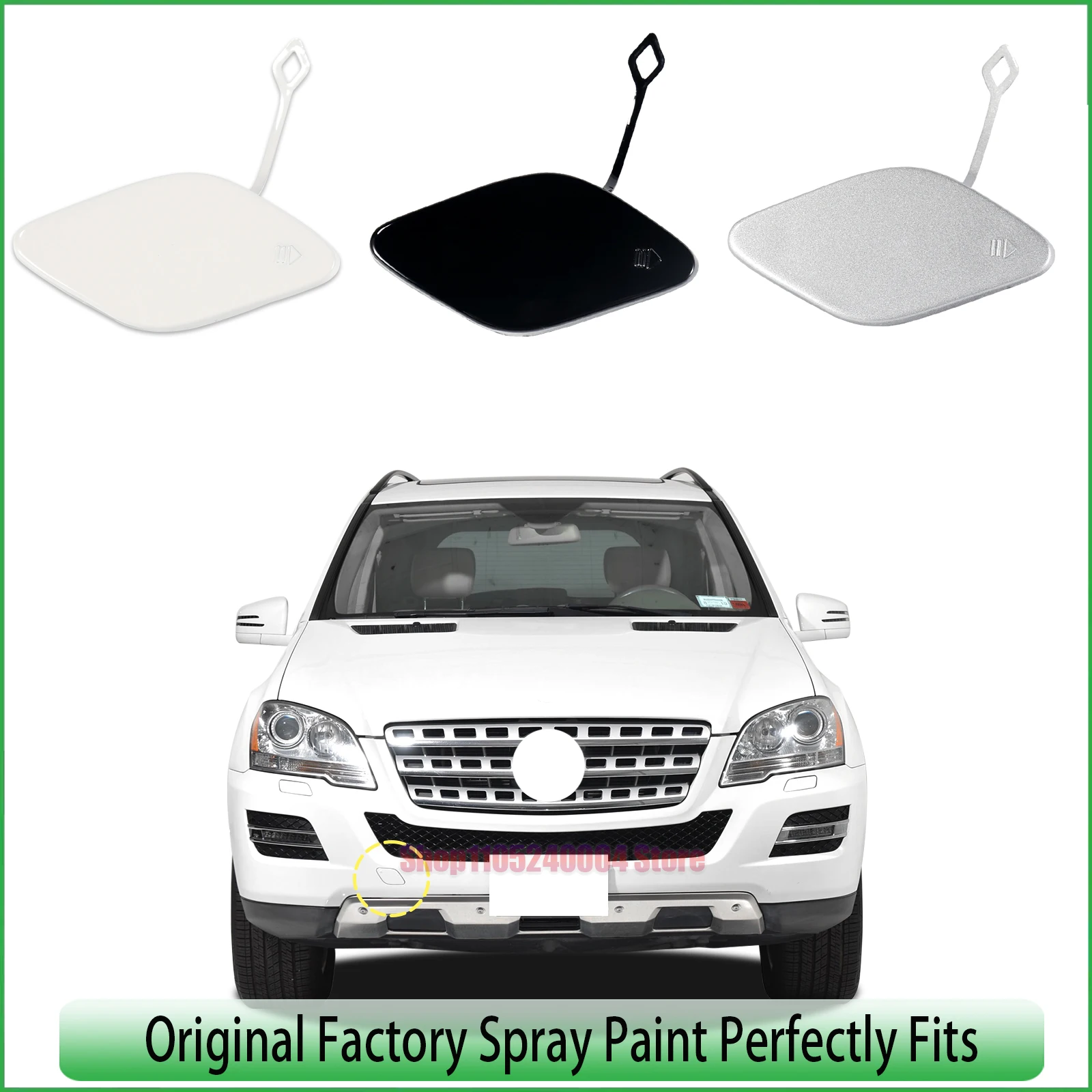 For Mercedes ML X164 AMG Line 2008-2011 Front Bumper Tow Hook Cover Cap Genuine Part 1648853423