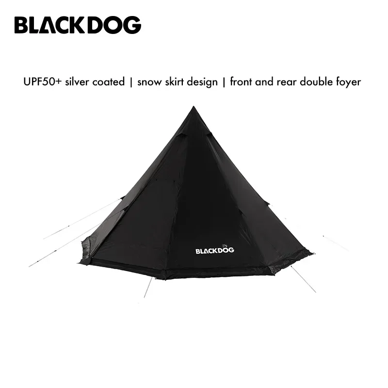 

BLACK DOG Waterproof Camping Tents Hot Hut Shelter 4 Season Lightweight Foldable Tipi for Home Events Ice Fishing Professional