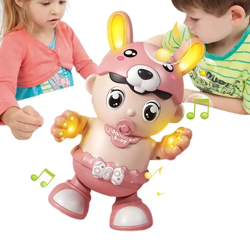 Electric Dancing Robot Toy com luzes LED, brinquedos educativos interativos, Dance Music, presente para meninos e meninas, idades 1-7