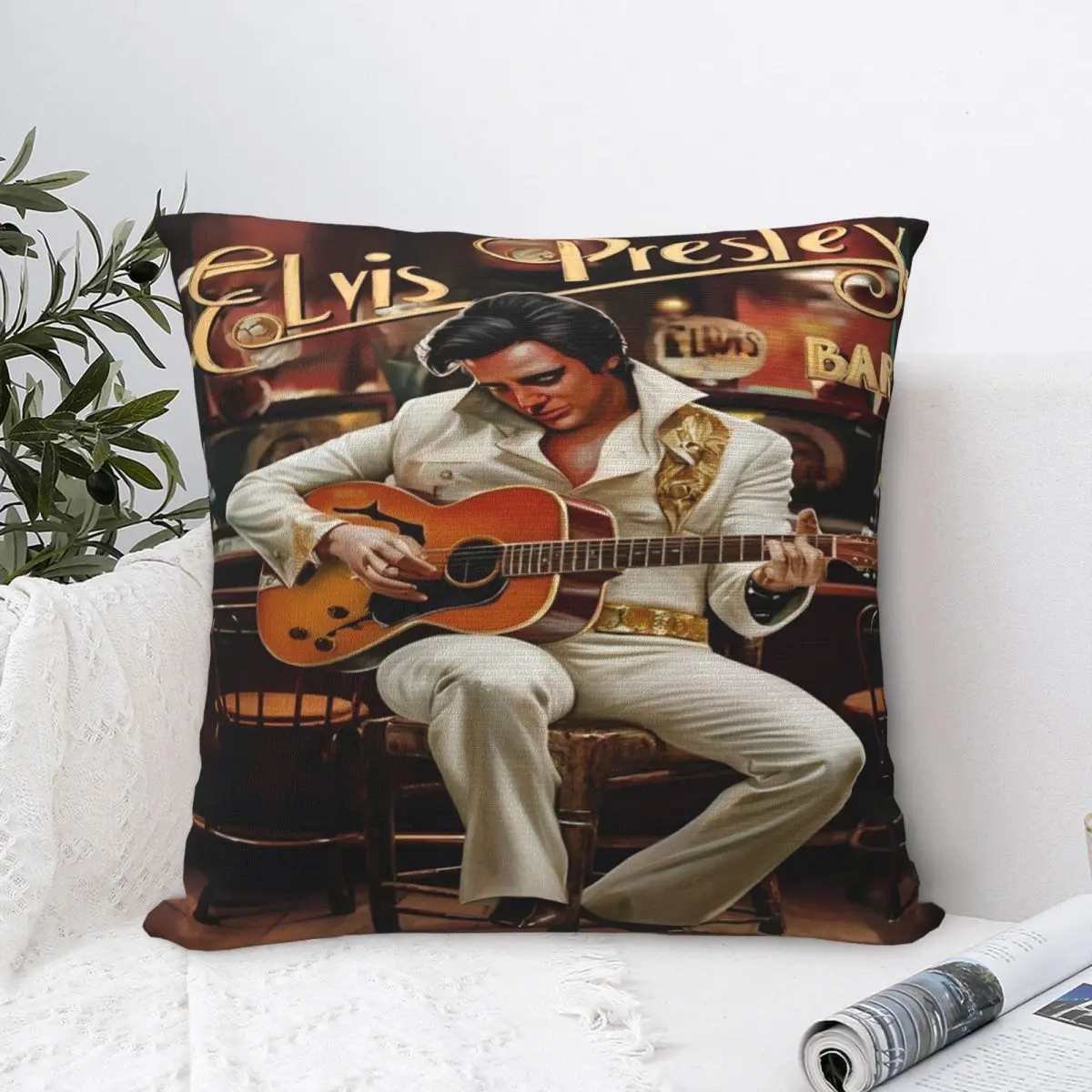 

Теплая гостиная Elvis Presleys Rock SingerDecor наволочки аксессуары наволочки квадратные несколько размеров