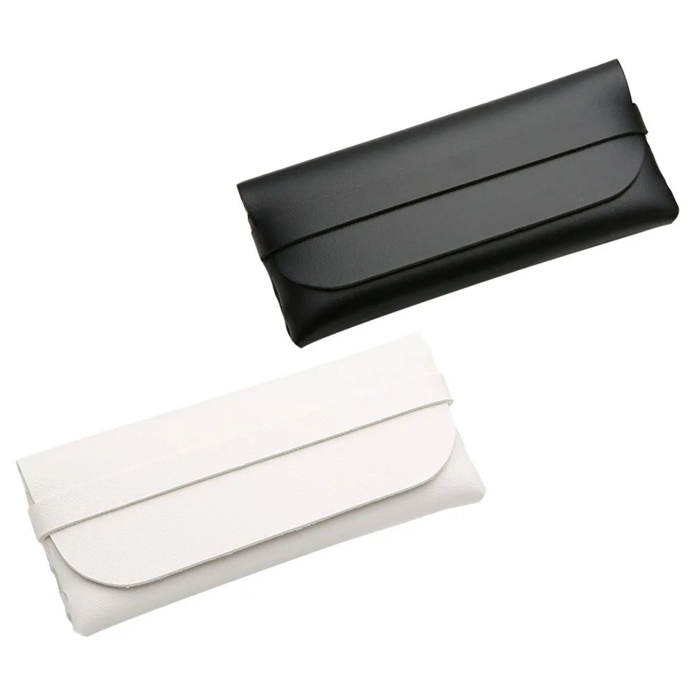 

2pcs Eyeglasses Case Portable Storage -Resistant Pvc Design For Outdoor Casual Use Sunglasses Holder Spectacle
