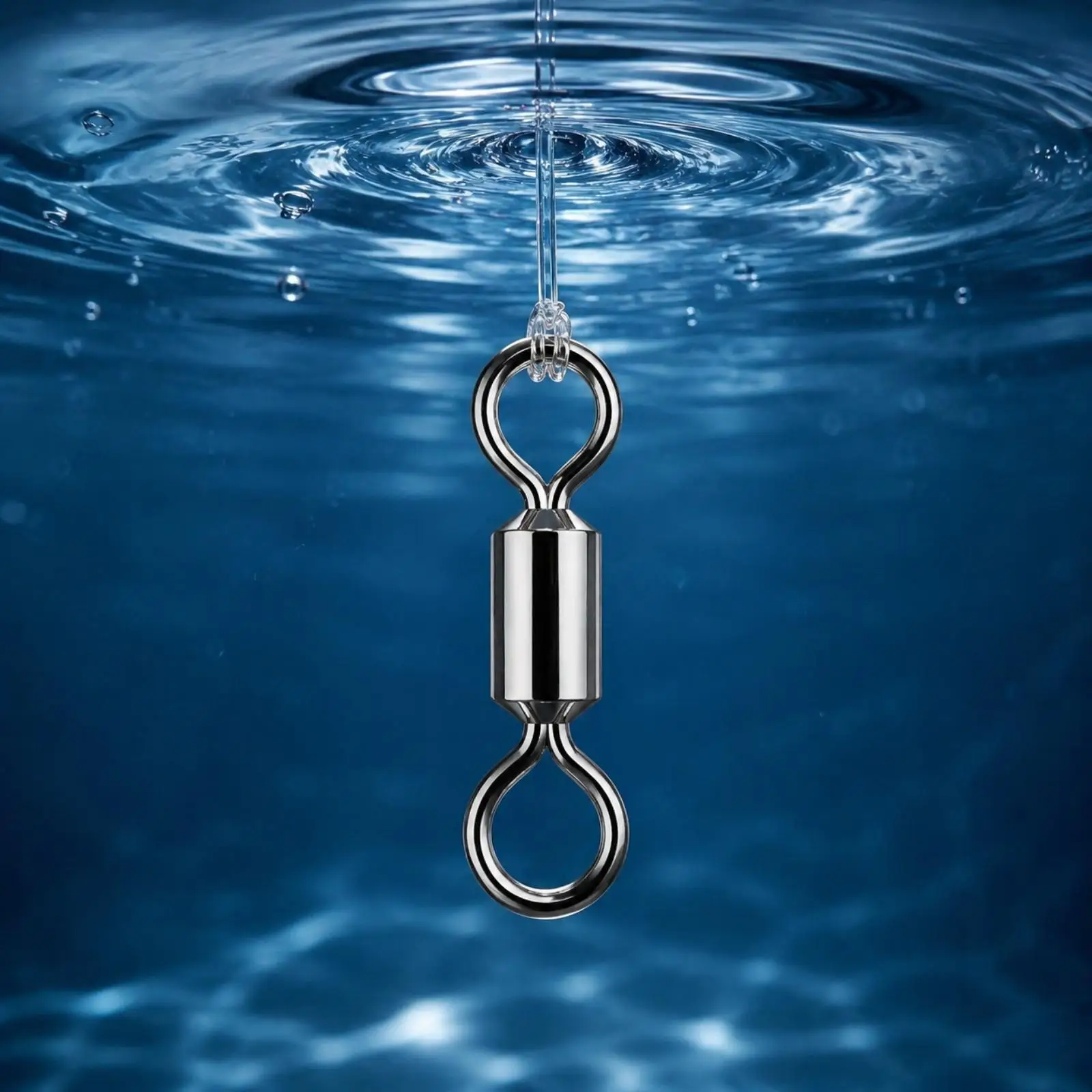 Titanium Fishing Connector Swivel for Lure Leader Line Hook Rigging Anti Tangle Tackle
