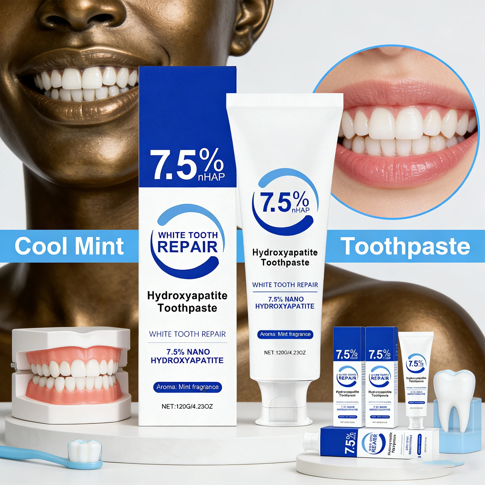 

Cool Mint Toothpaste Long Lasting Fresh Breath Rich Foam Deep Cleaning Teeth Gentle Oral Care Healthy Gum Protect Teeth
