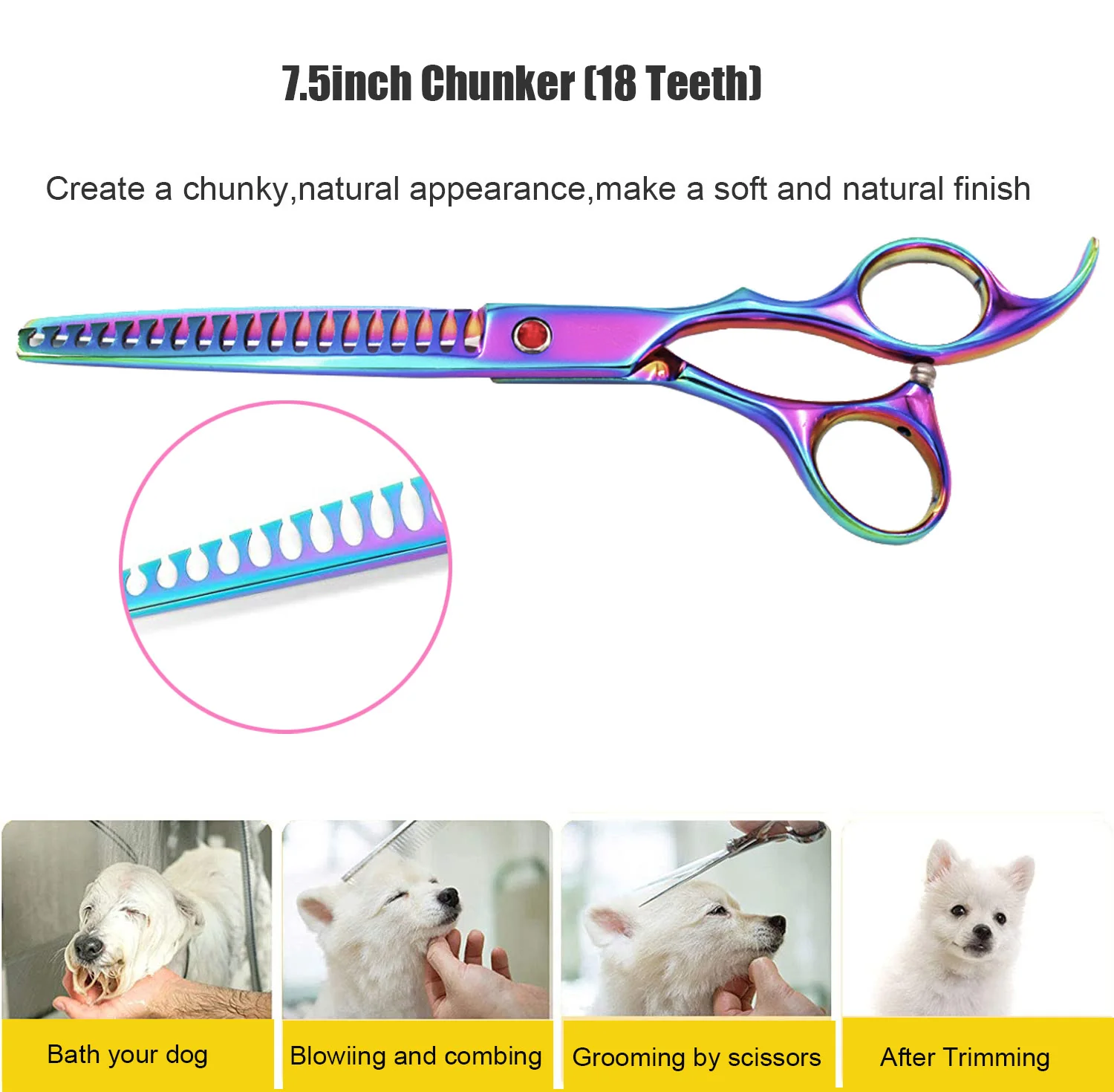 Professional Dog Grooming Scissors Curved and Straight Shears, Thinning and Straightening Hair Scissors For Dog and Cat Grooming