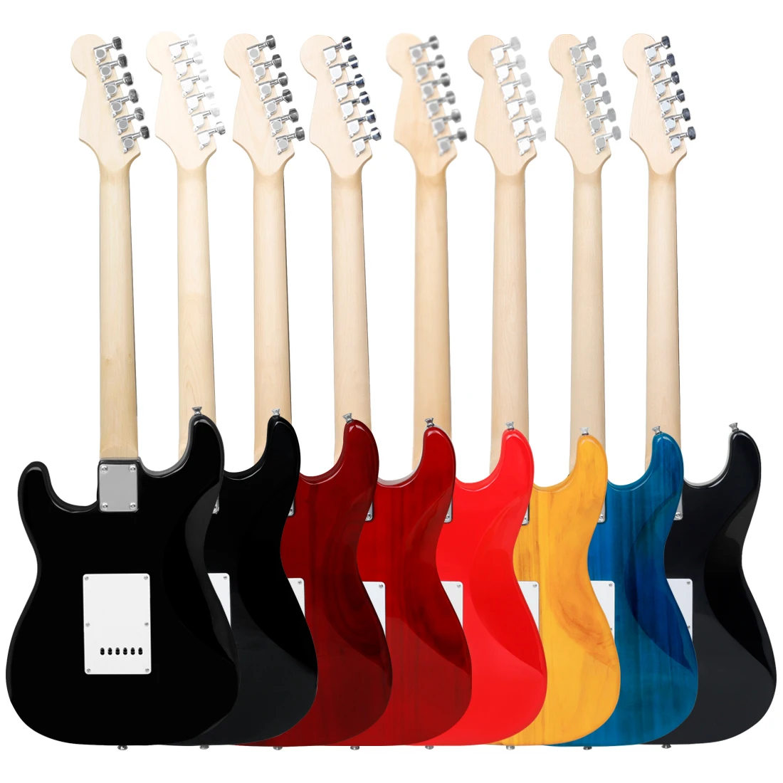 Beginner ST Electric Guitar 21 Frets 6 String Maple Body Electric Guitarra With Speaker Tuner Guitar Parts Accessories